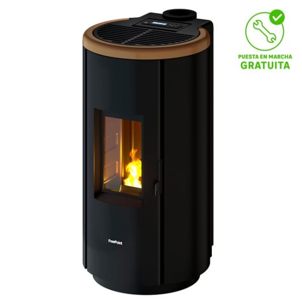 Estufa de pellet de gran potencia estanca de 7 kW con WiFi